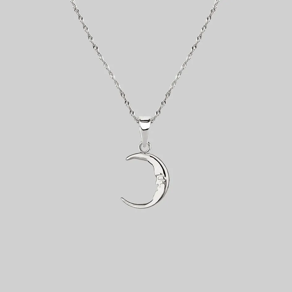 ELIN. Sun & Moon Layering Necklaces - Silver