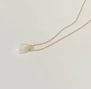 Ethiopian Opal Necklace with Gold-Filled Chain