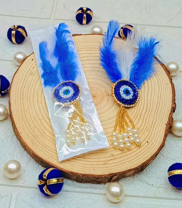 Evil Eye Brooch for Baraat Welcome and Wedding Gifts