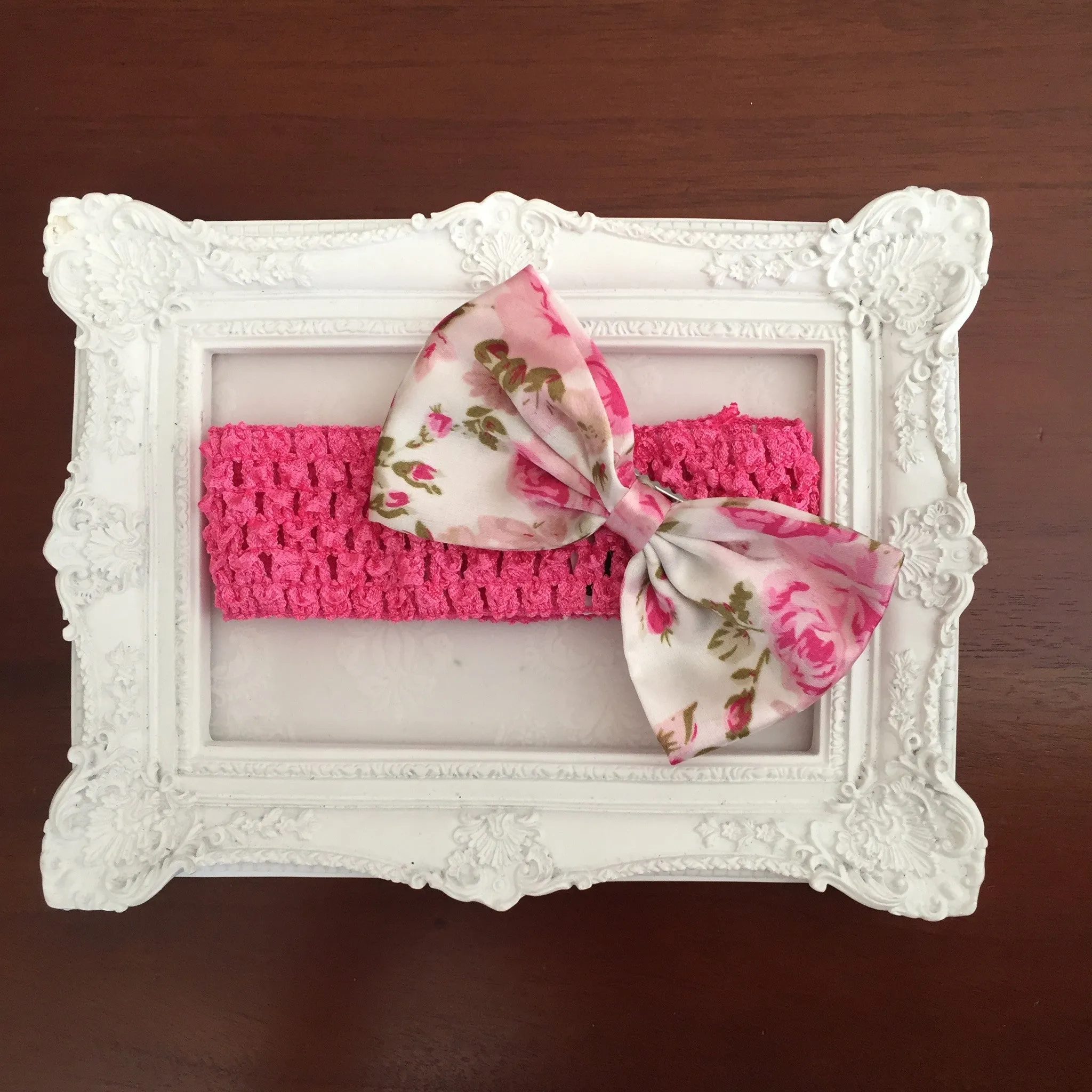 Floral bow Headband (In Stock)