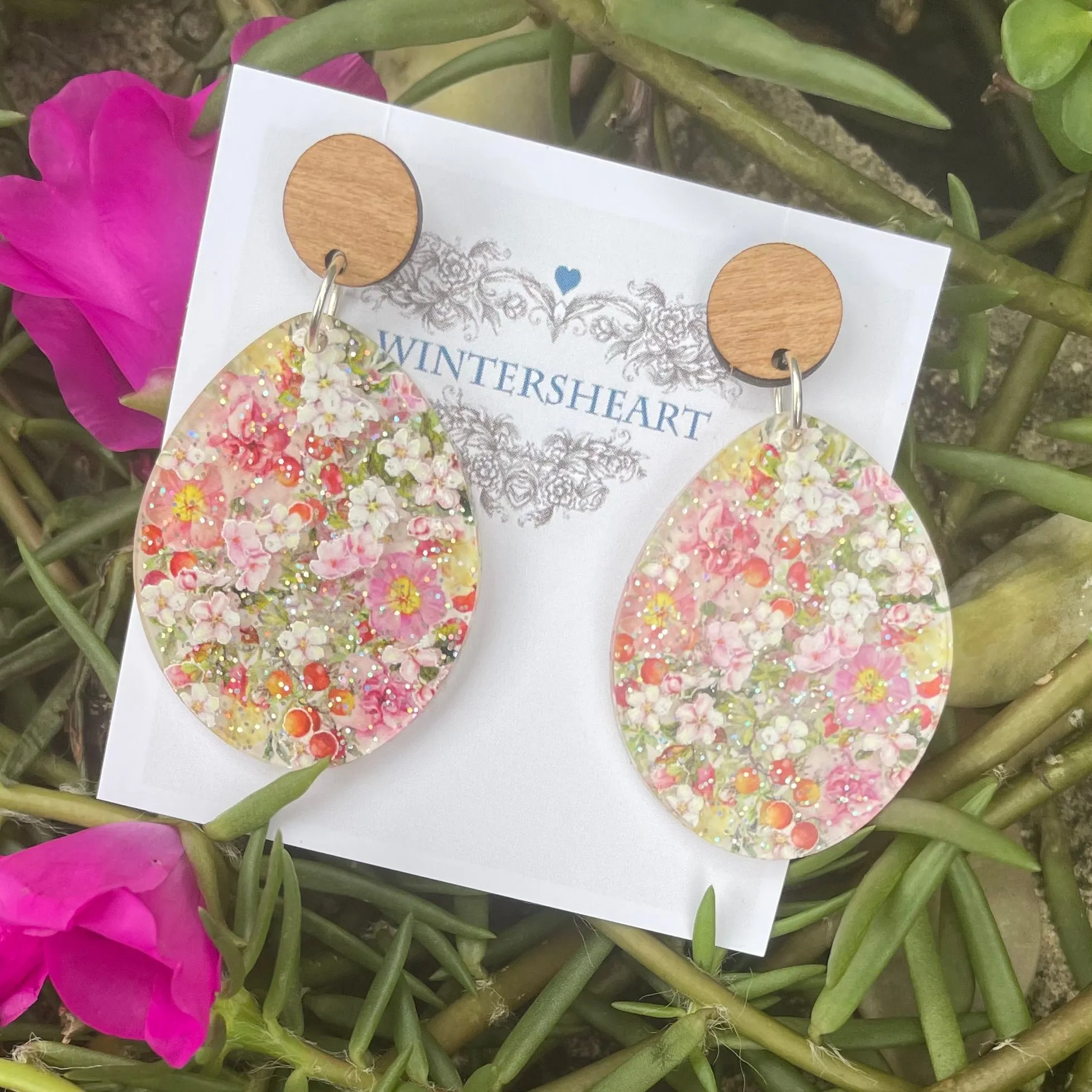 Floral egg - Earrings