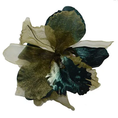 Flower Trim - Velvet & Organdy Flower (Brown - Sold Out)