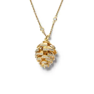 Furu Kongle Necklace Pendant Yellow Gold - Diamond Pavé