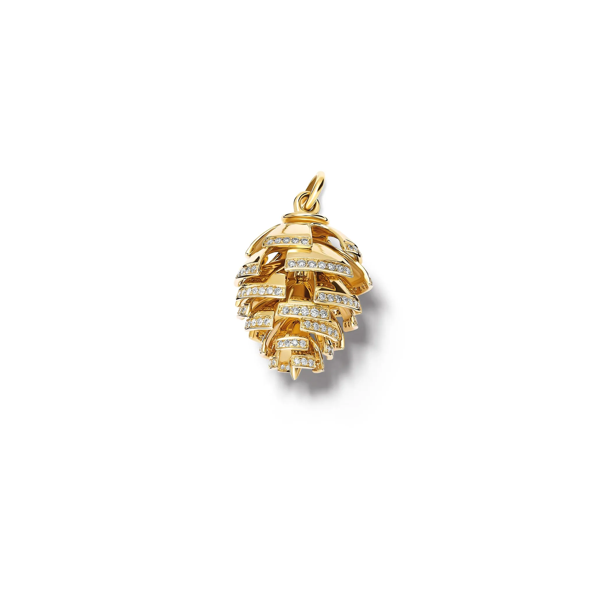 Furu Kongle Necklace Pendant Yellow Gold - Diamond Pavé