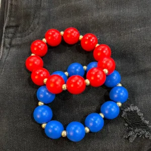 Gameday Wood Bead Bracelet