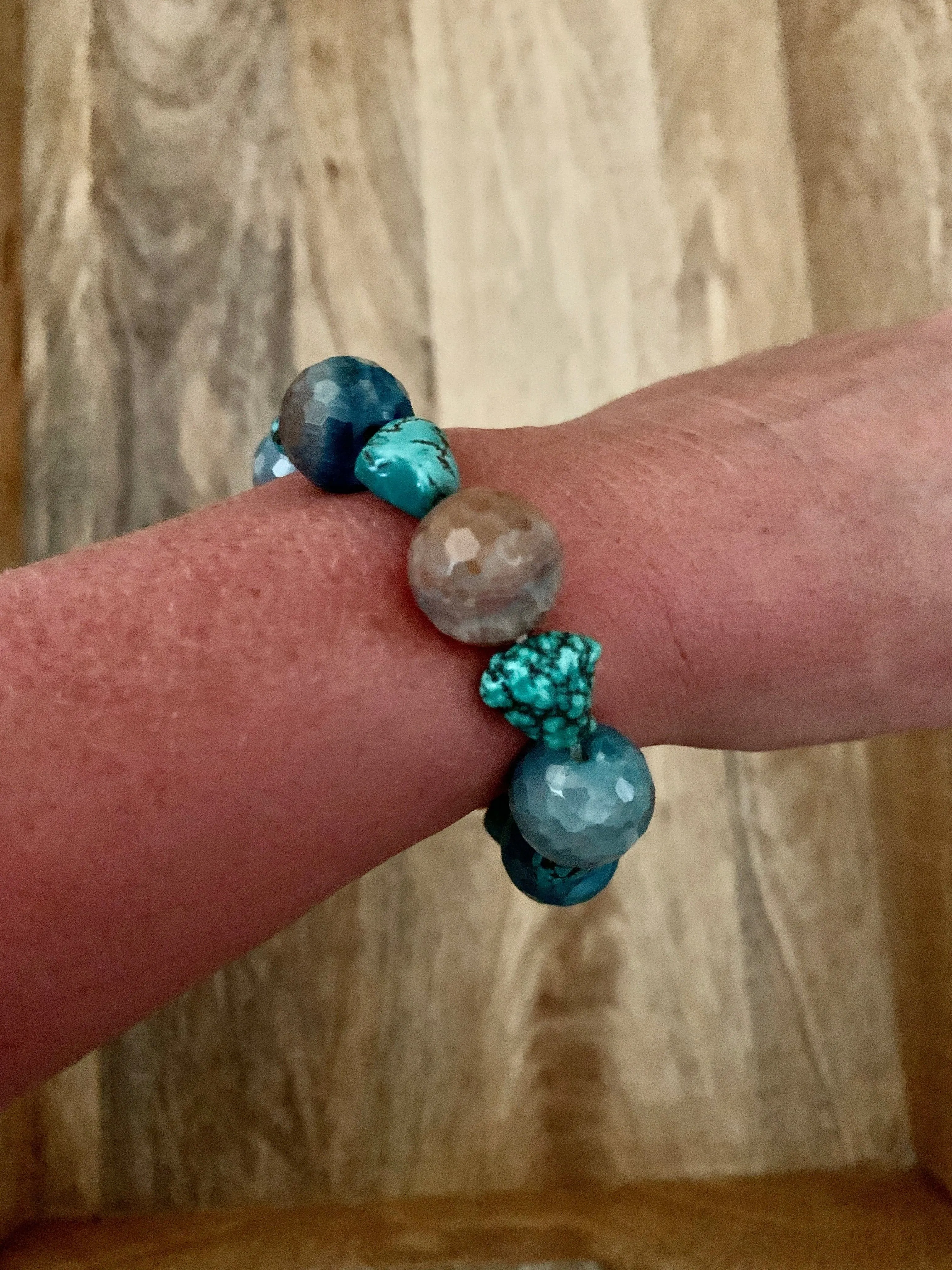 Genuine Stone Beaded Bracelet