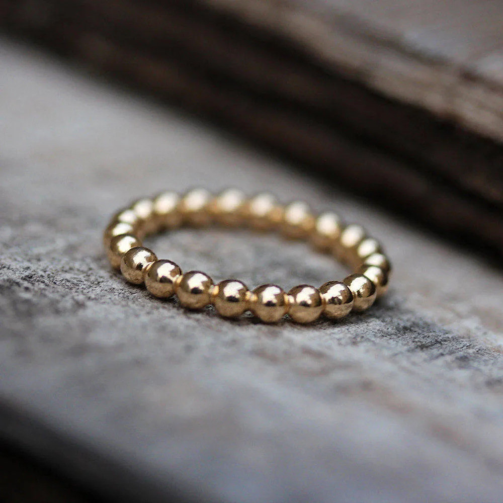 Gold Bubbles Wedding Band 3mm