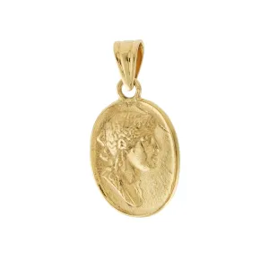 Gold Cameo Wax Seal Pendant