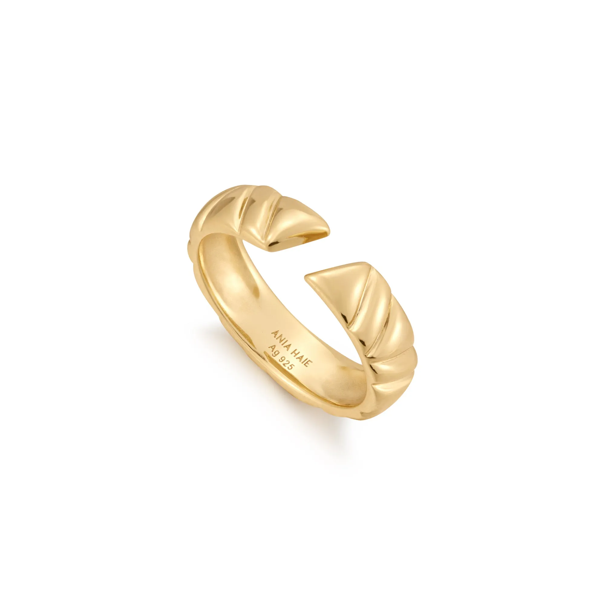 Gold Irregular Twill Adjustable Ring