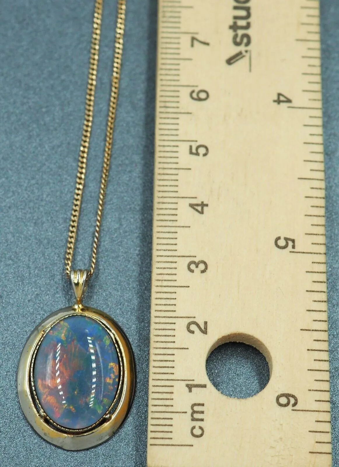 Gold Plated Sterling Silver Opal Triplet Pendant