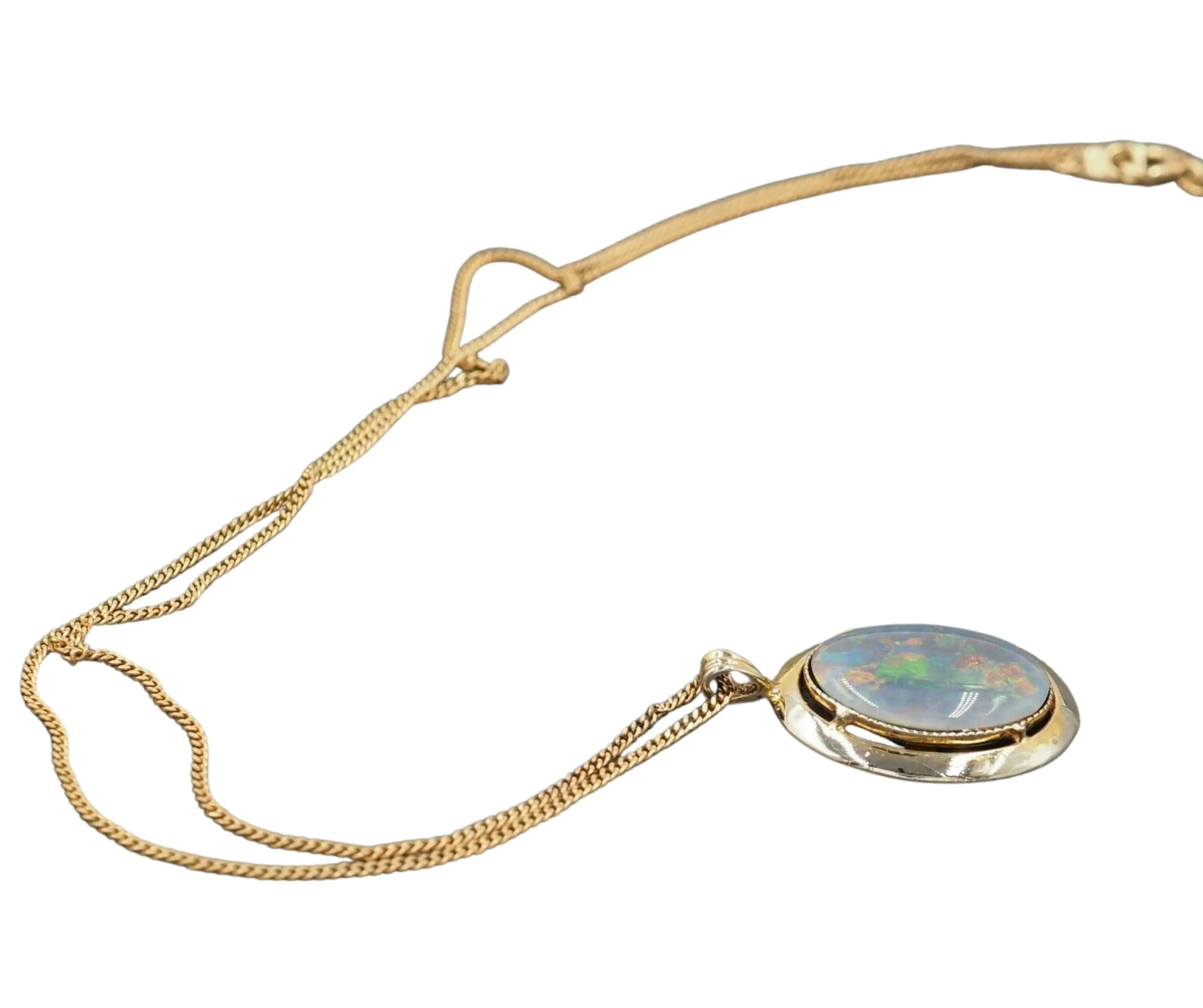 Gold Plated Sterling Silver Opal Triplet Pendant