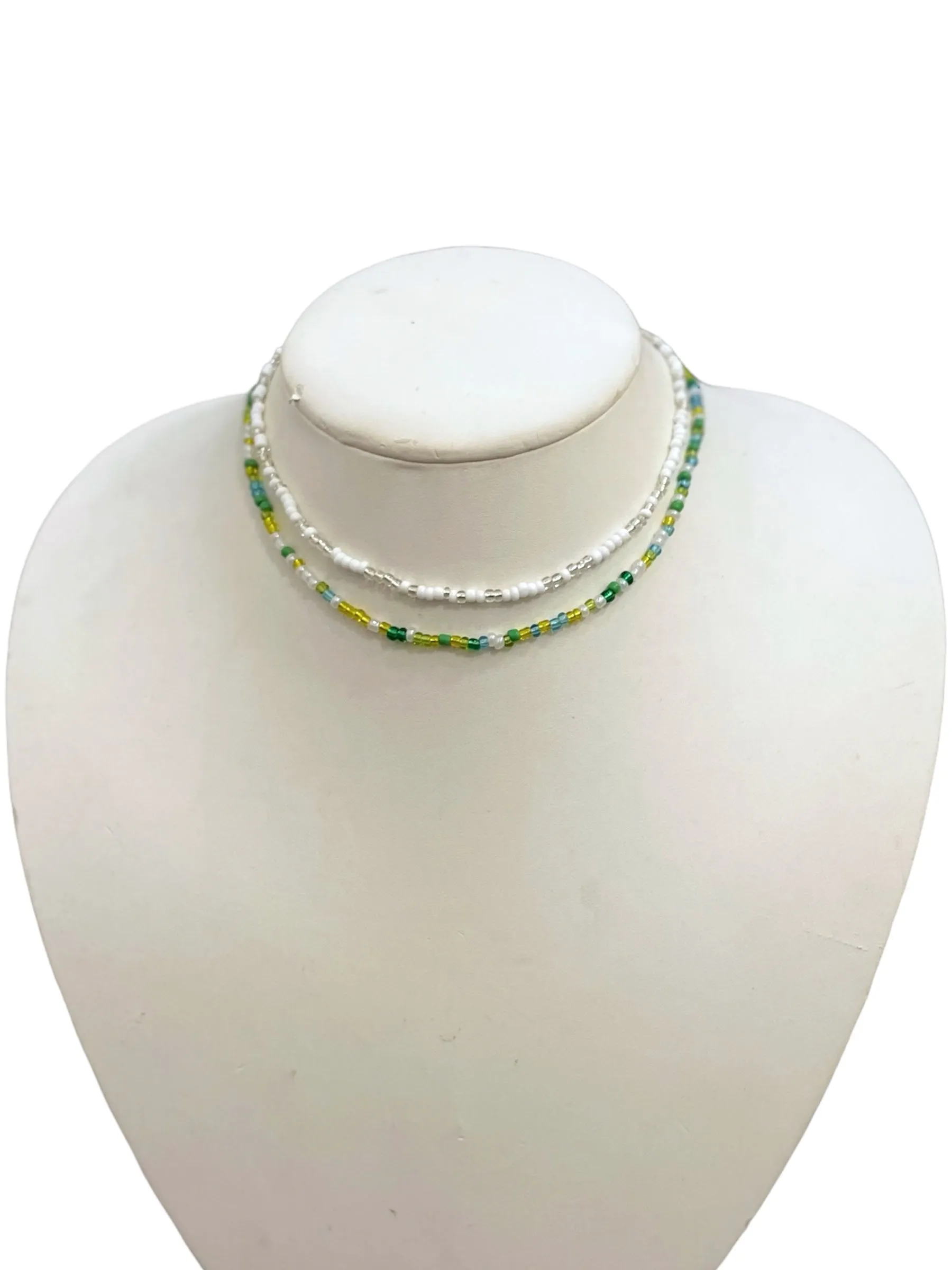 Green Essential Beaded Necklace