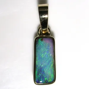 Green solid boulder opal Pendant