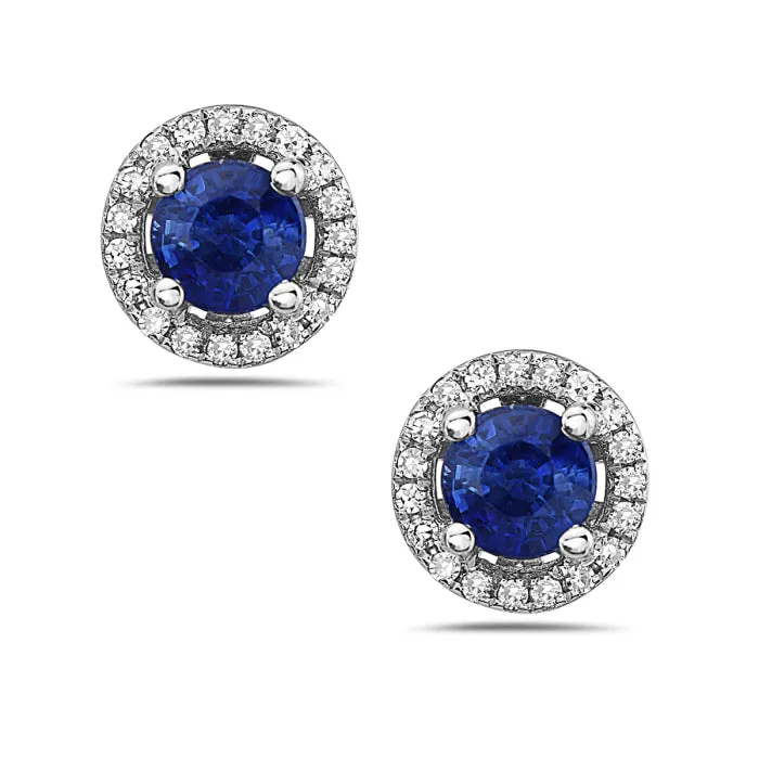 Halo Diamond Stud Earrings