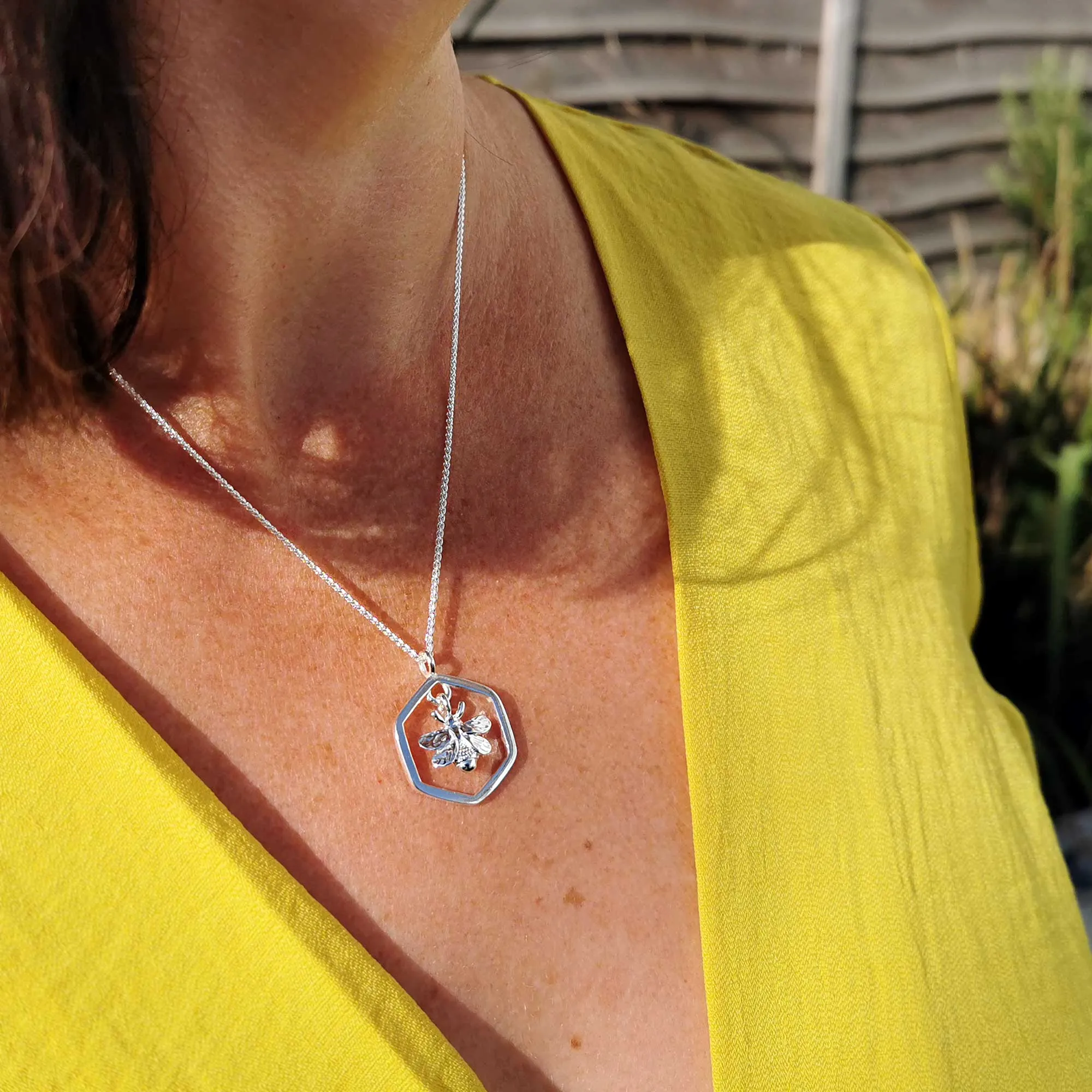 Honey-Bee Silver Necklace