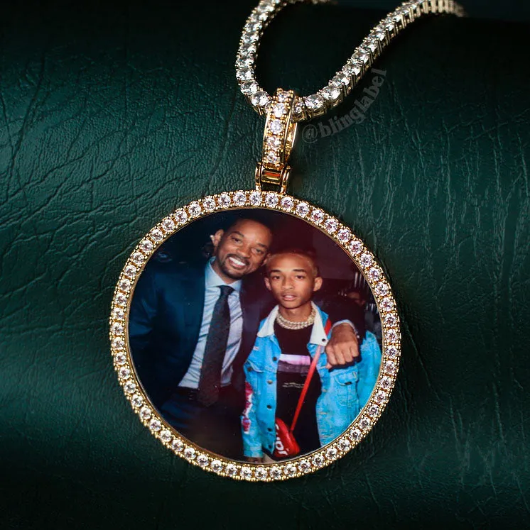 Iced Out Custom Photo Pendant Necklace