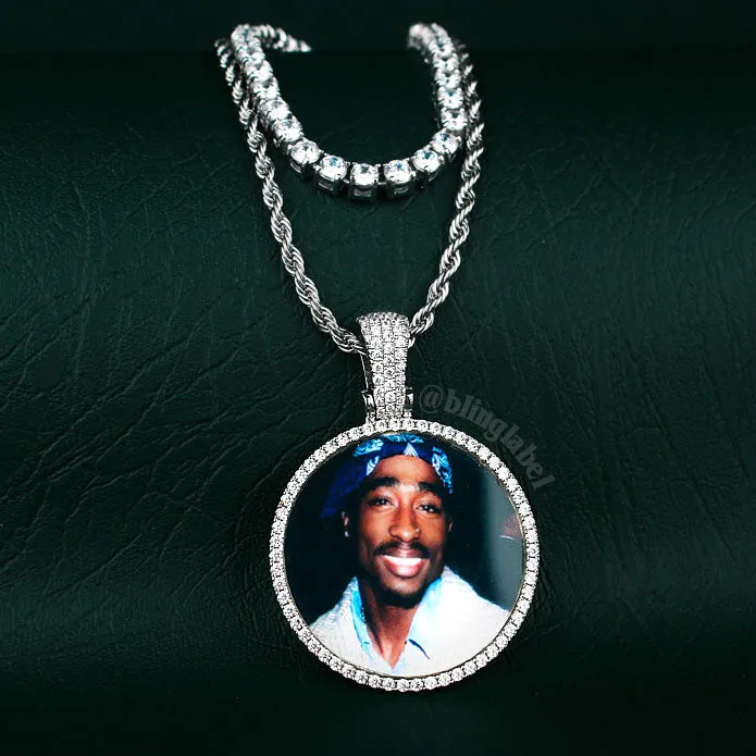 Iced Out Custom Photo Pendant Necklace