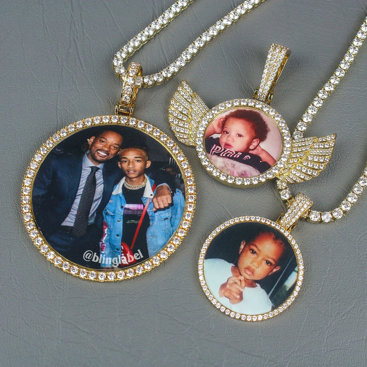 Iced Out Custom Photo Pendant Necklace