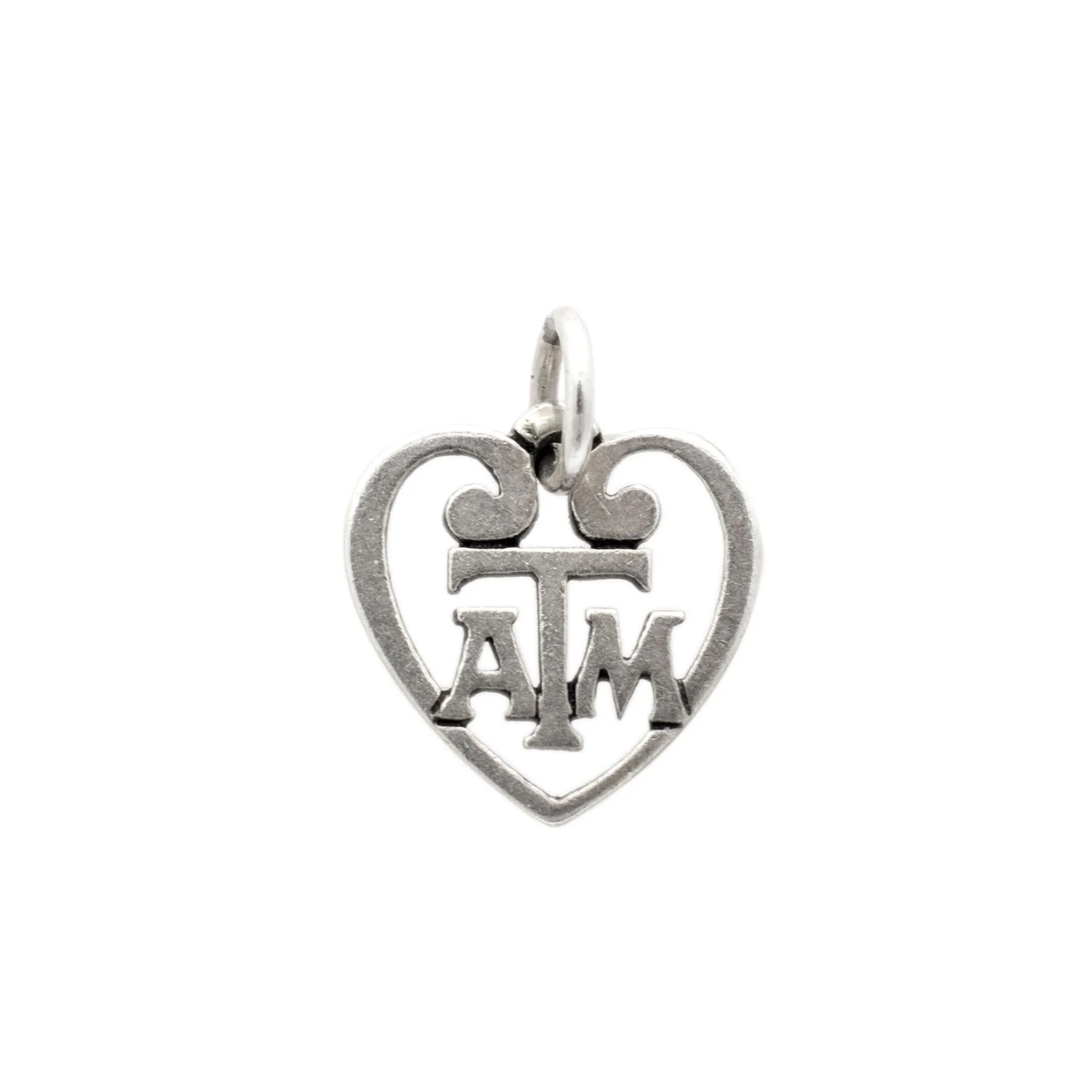 James Avery 925 Sterling Silver Heart A&M Charm / Pendant