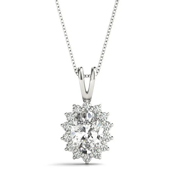 Ladies Halo Pendant 30144