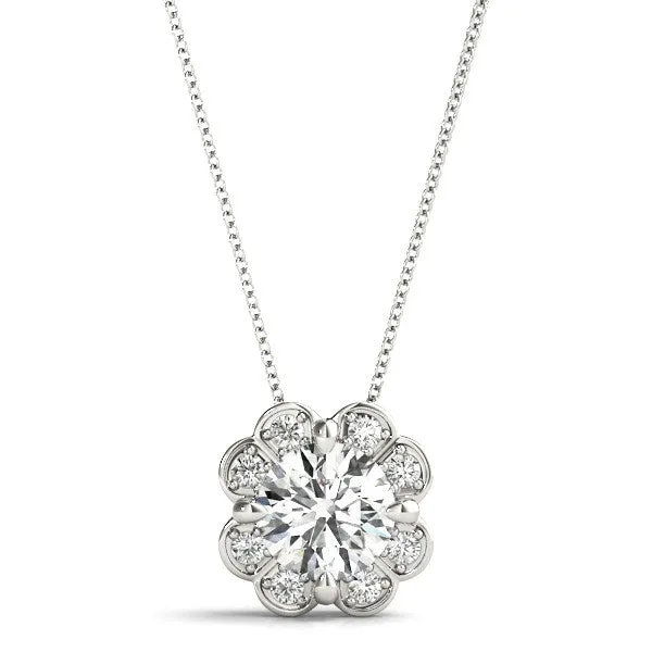 Ladies Halo Pendant 32205