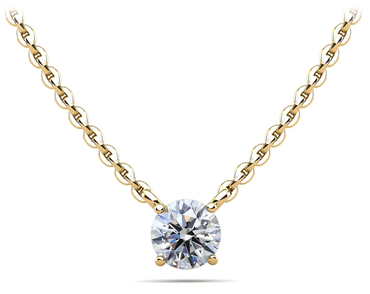 Ladies Solitaire Pendant on Adjustable 16"-18" Chain SP133