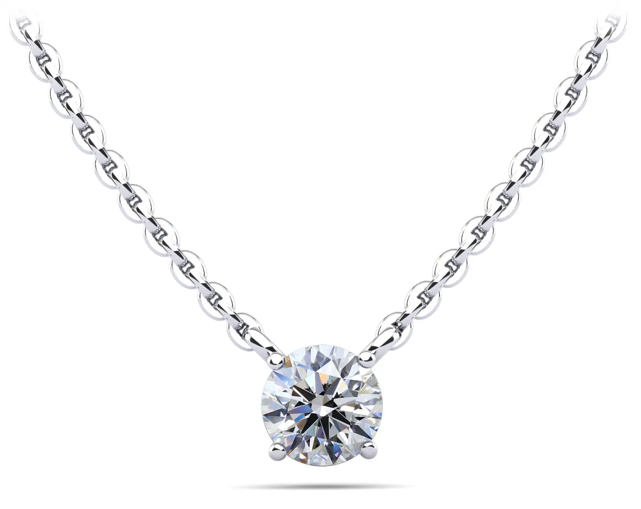 Ladies Solitaire Pendant on Adjustable 16"-18" Chain SP133