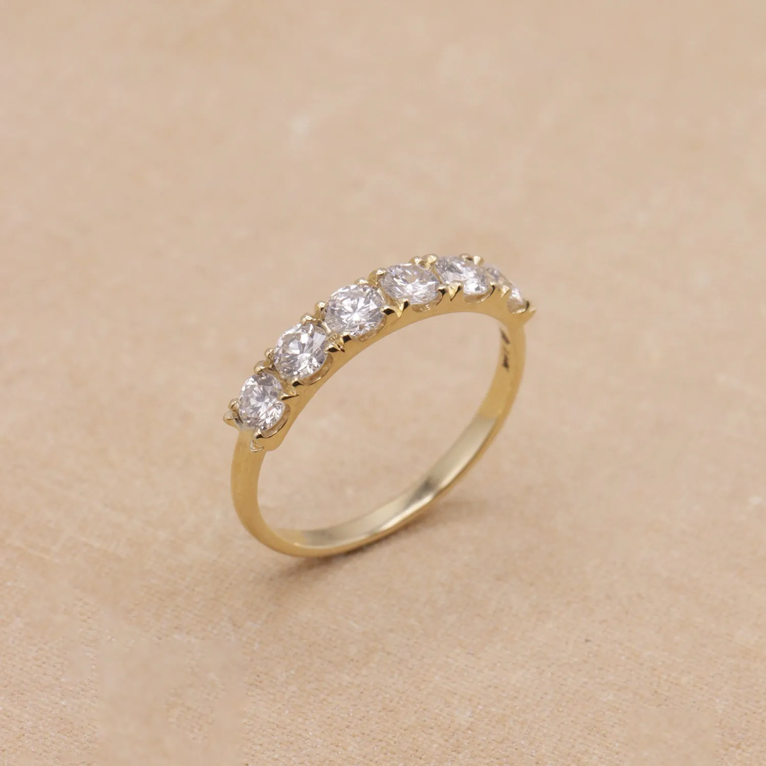 Large Candy Gold Ring White Diamonds