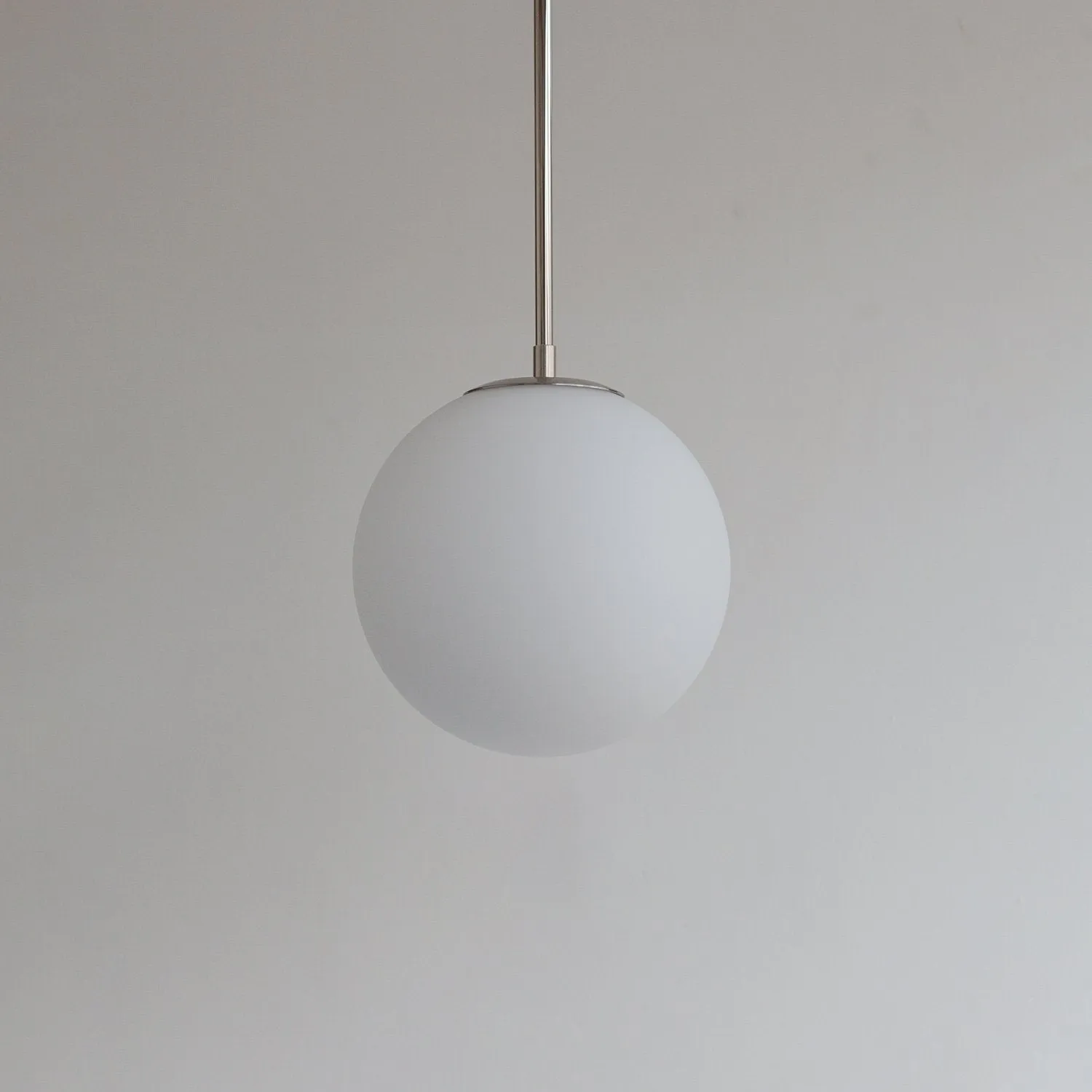 Large Matt Opal Glass Globe Pendant Light