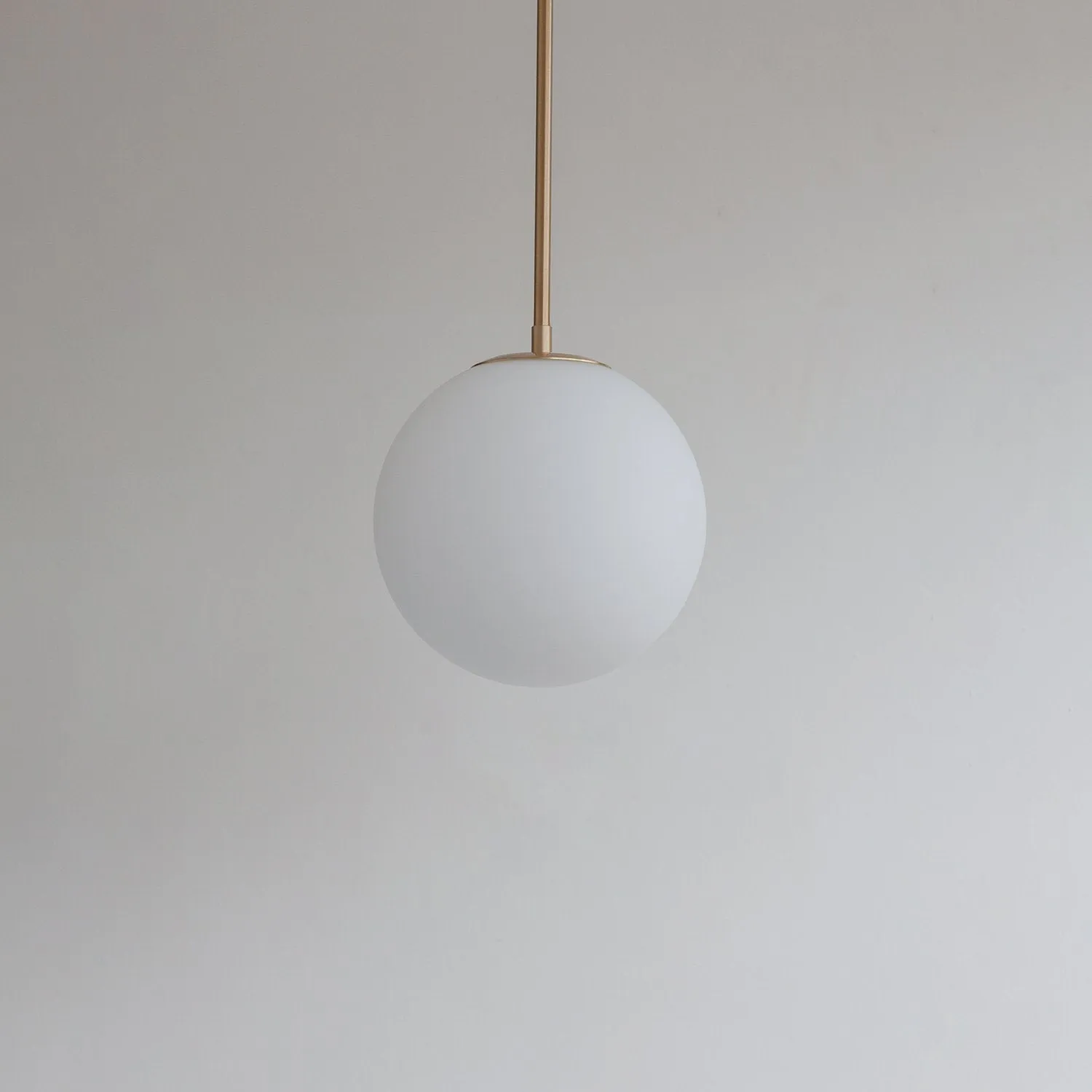 Large Matt Opal Glass Globe Pendant Light