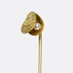 Late Victorian Natural Pearl "Oyster" Stick Pin