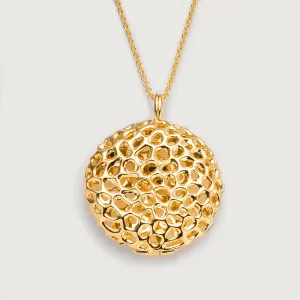 Lattice Disc Pendant with FREE Chain