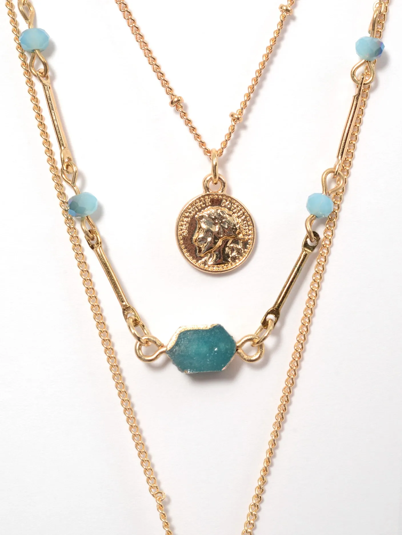 Layered Pendants Necklace