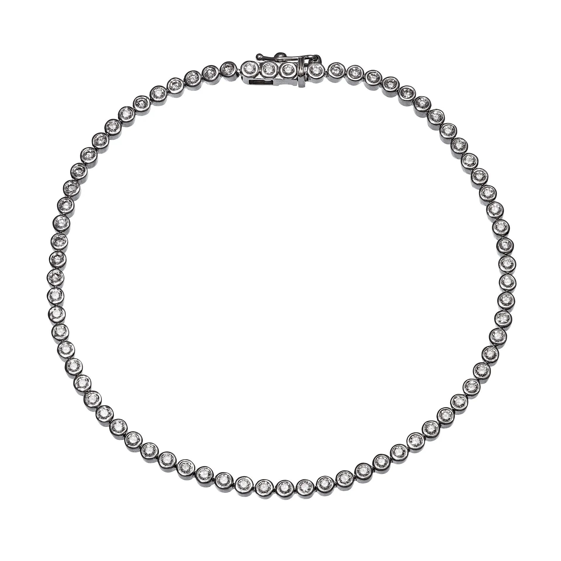 Men’s Tennis Bracelet 18KT White Gold