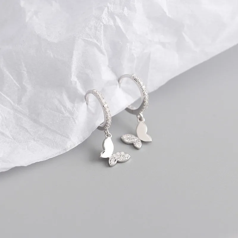 Mini Butterfly Huggies - 925 Sterling Silver