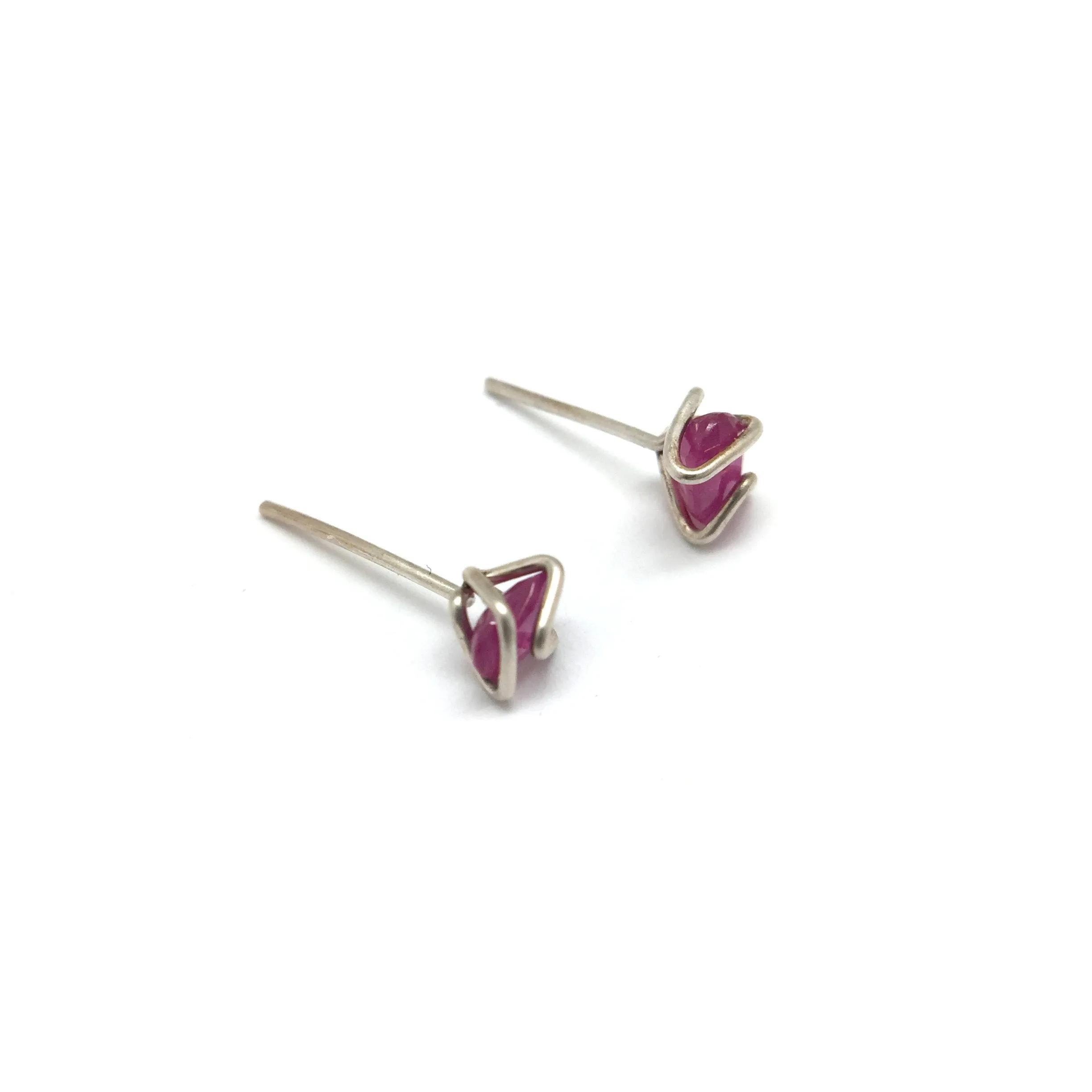 Mini Geo Studs - Ruby