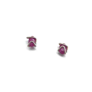 Mini Geo Studs - Ruby