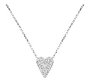 Miss Mimi Sharp Pave Heart on Chain - Gold/Silver