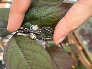 Moldavite with Ethiopian Opal