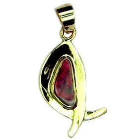 Multi Coloured Queensland Boulder Opal 9k Pendant