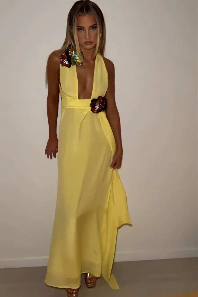 MULTIWAY NATALIA GOWN - LEMON SILK