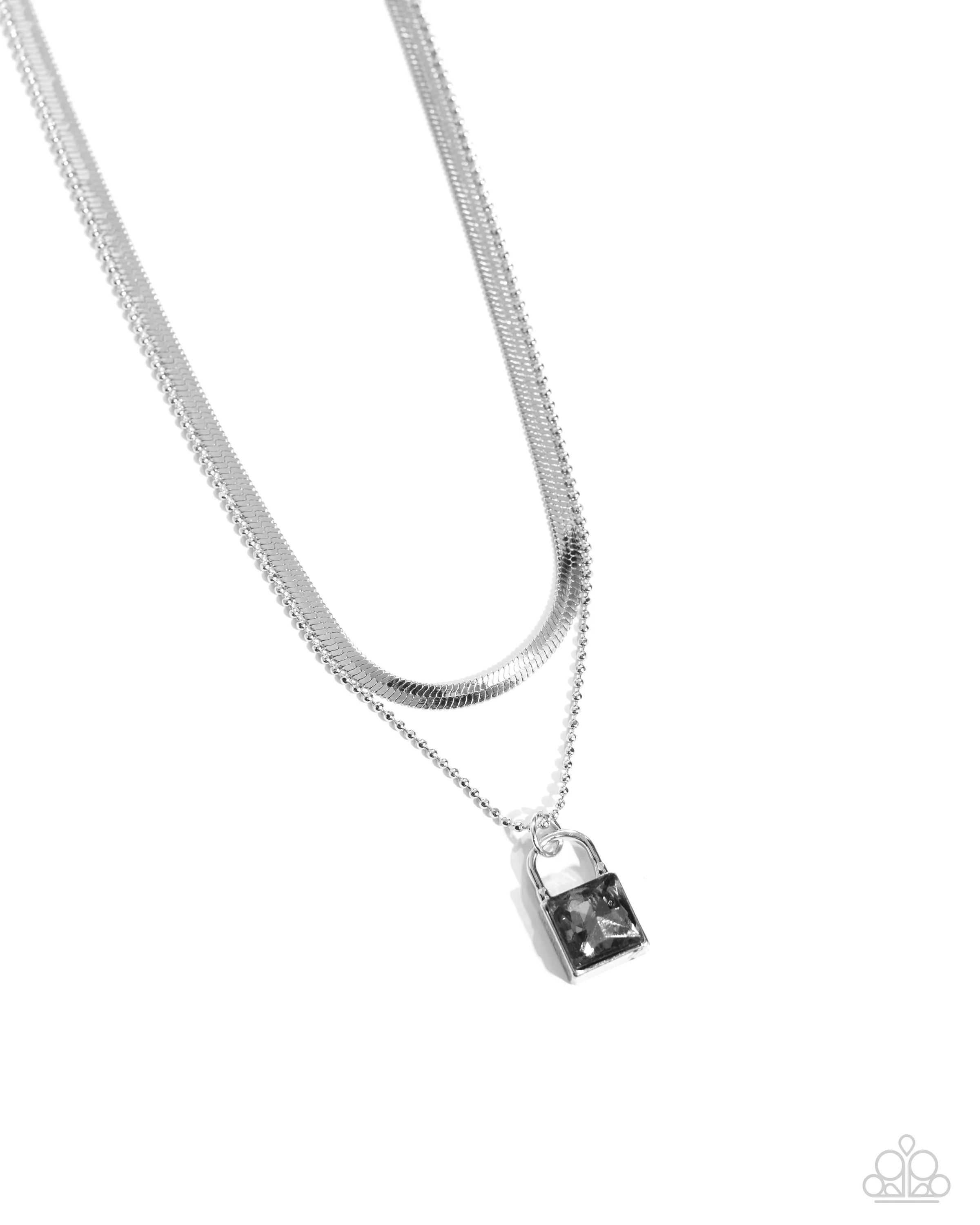 Necklaces Padlock Possession - Silver N396