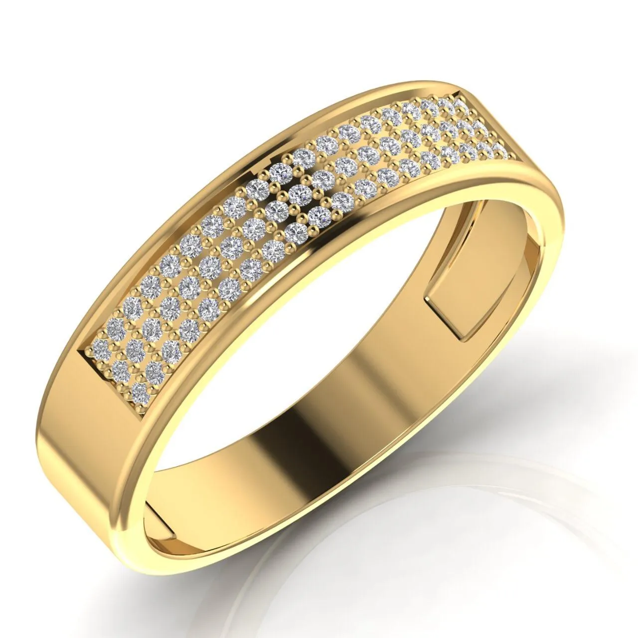 Nnamdi Pave Natural Diamond Wedding Band