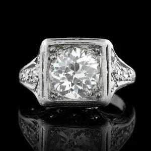 Old European Cut 1.85 Carat Diamond Ring, circa 1920s