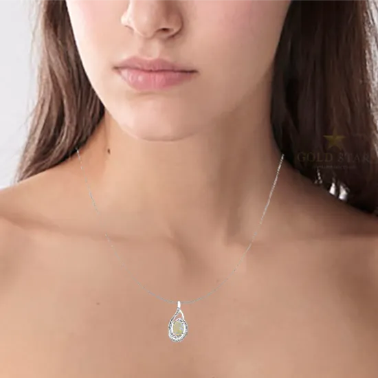 OPAL & DIAMOND PENDANT