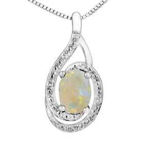 OPAL & DIAMOND PENDANT