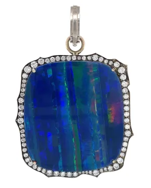 Opal and Diamond Pendant