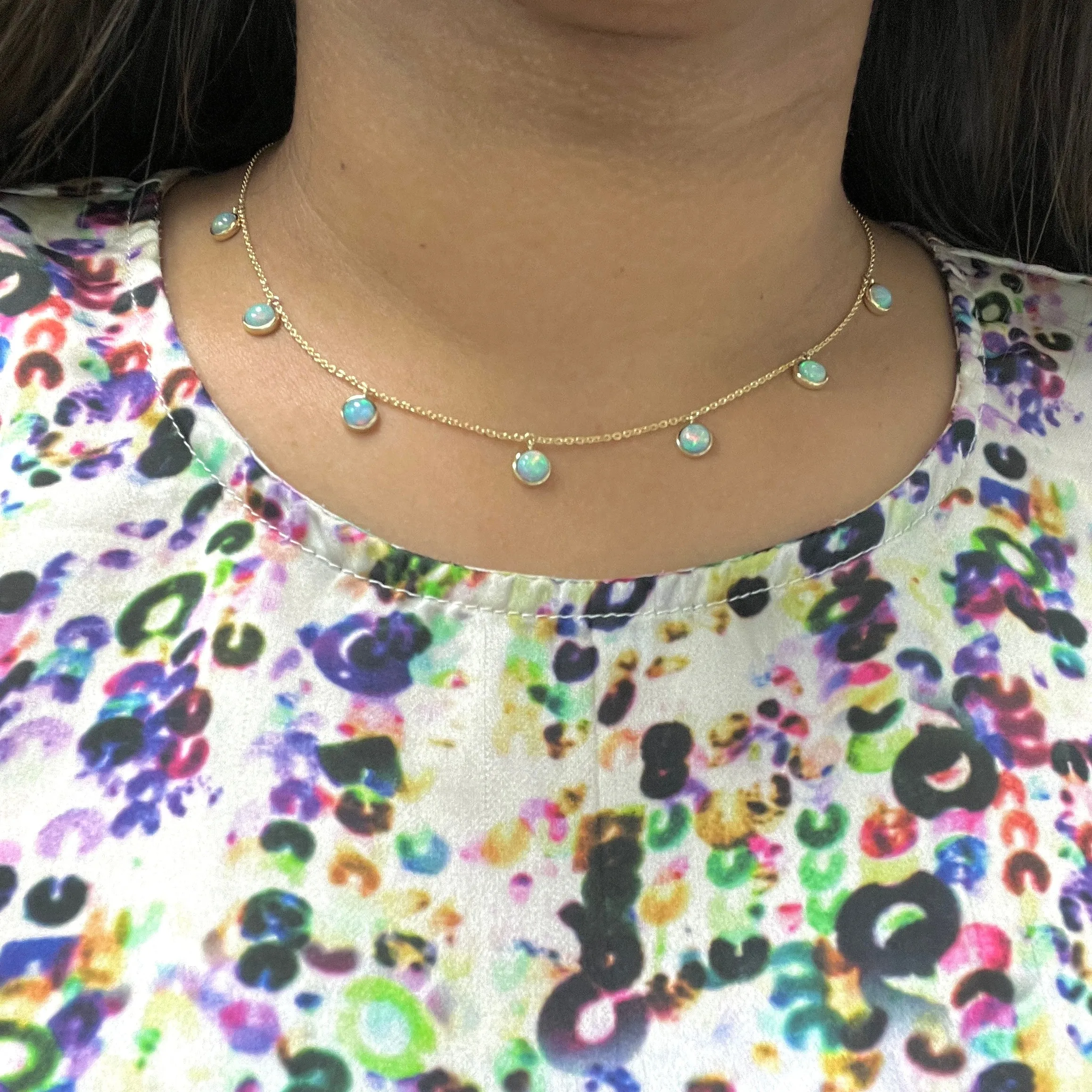 Opal Dangling Necklace