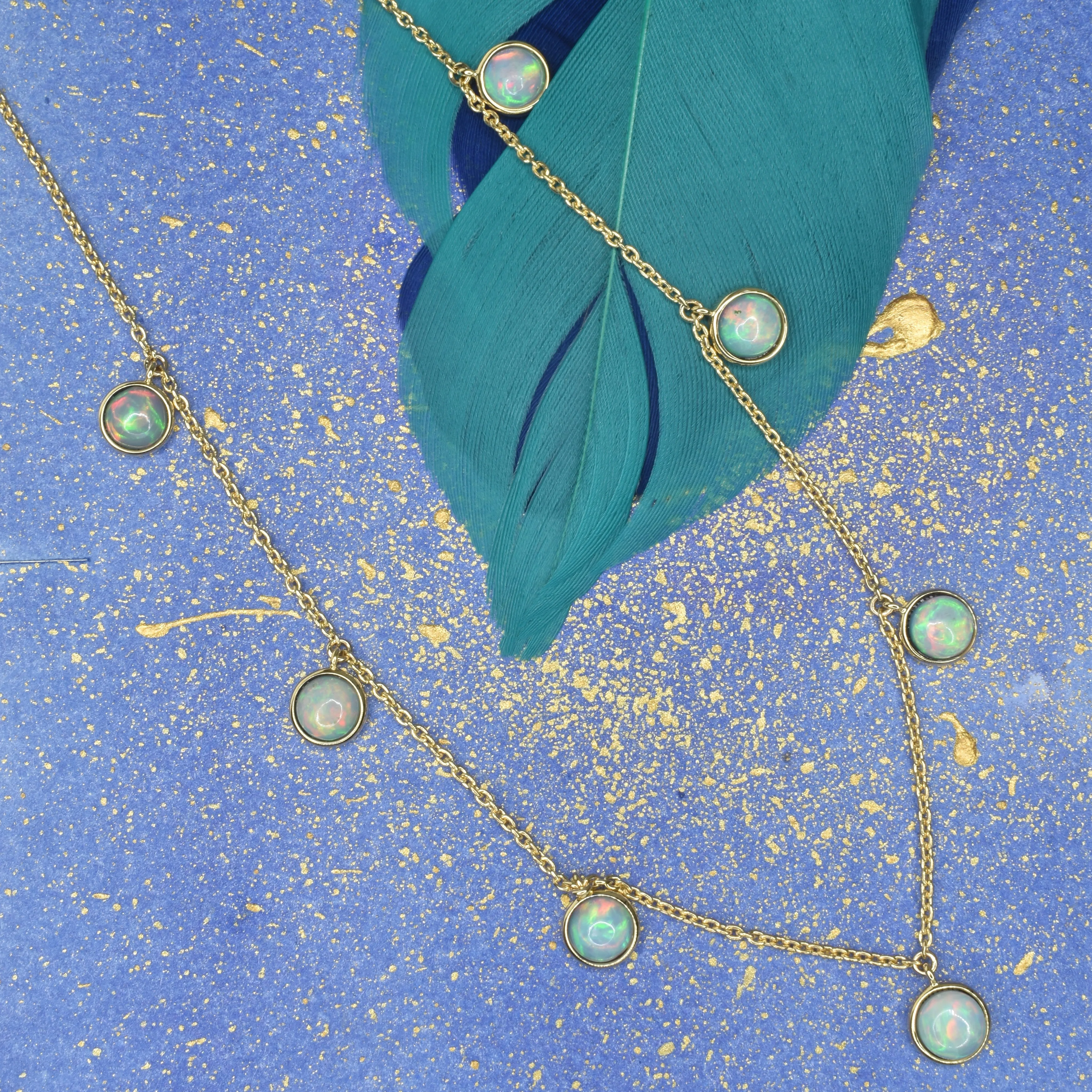 Opal Dangling Necklace