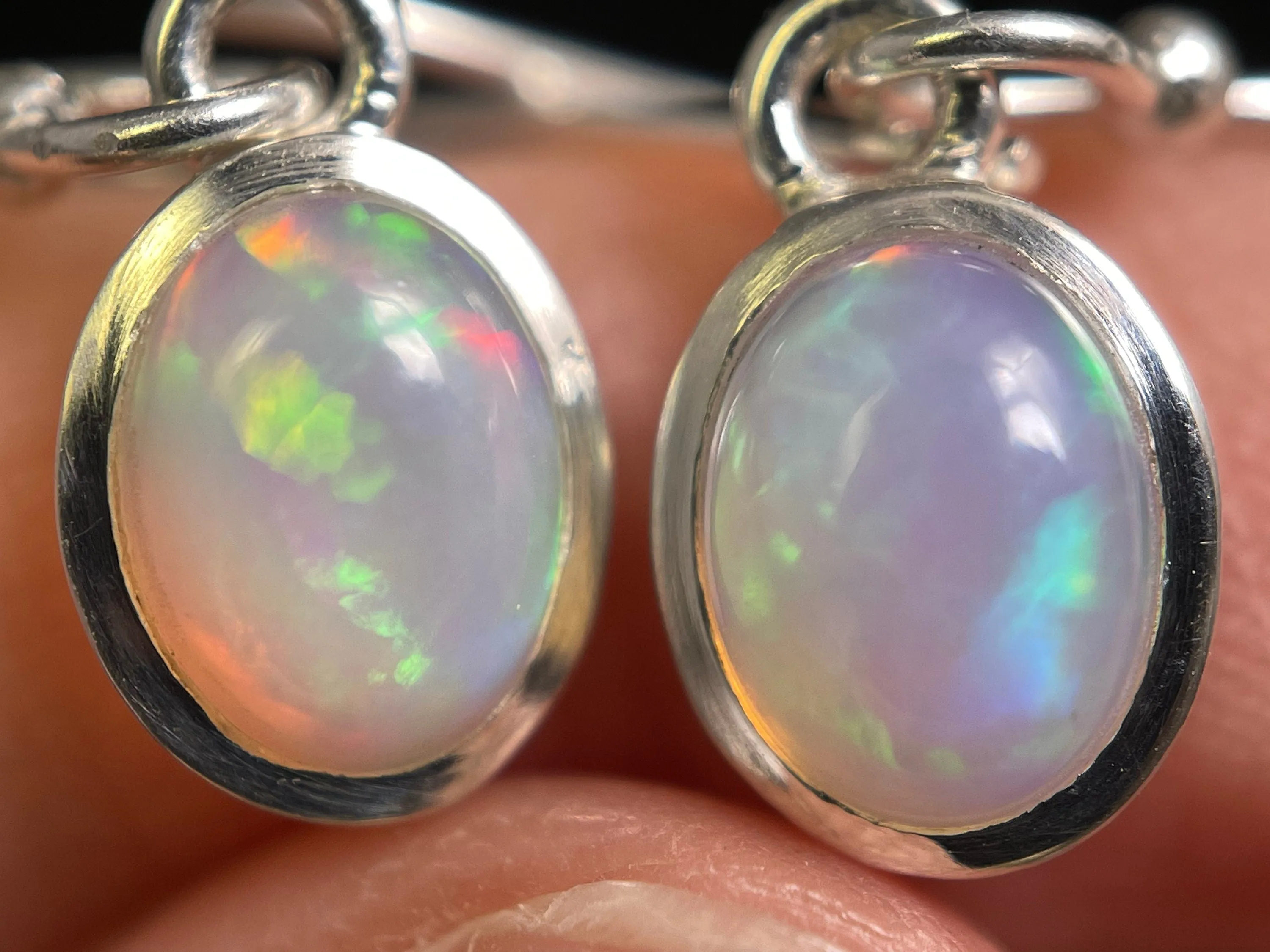 OPAL Earrings - Sterling Silver, Bridal Earrings Opal, Opal Jewelry, Welo Opal, 49128